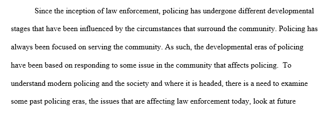 Modern Day Policing and Society