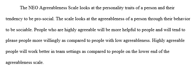 NEO Agreeableness Scale