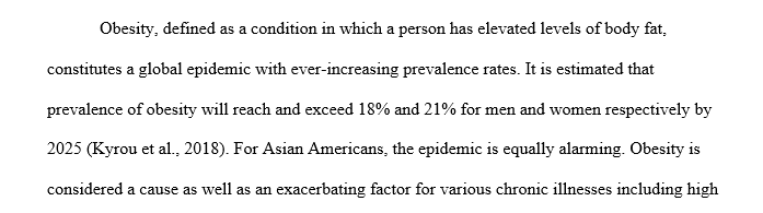 Obesity- Asian American health issue