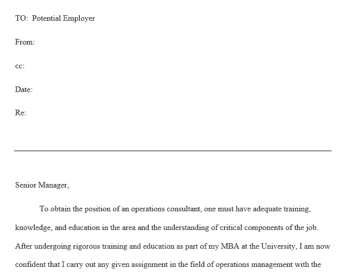Operations management concepts and tools