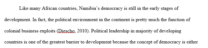 Political history and current barrier