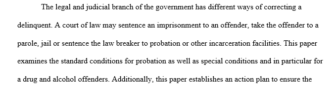 Probation Standards and Action Plan