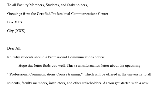 Professional communications