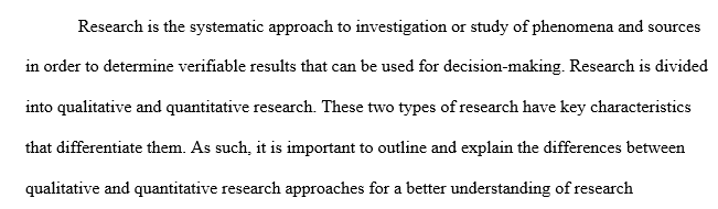 Qualitative and Quantitative Research