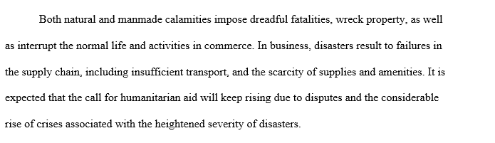 Relief and Supply Chains