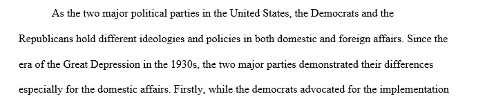 Republicans and Democrats policies after world war 2