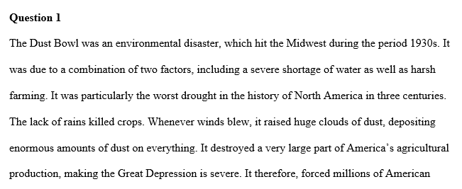 Research on dust bowl