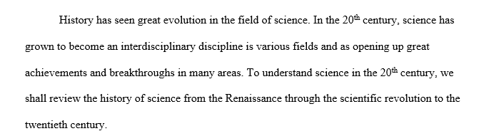 Science in the 20th Century