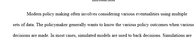 Simulations for policy making
