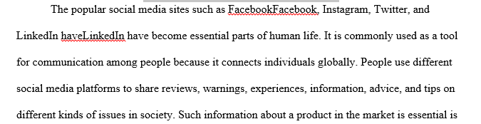 Social Media Sites and Consumer Attitudes