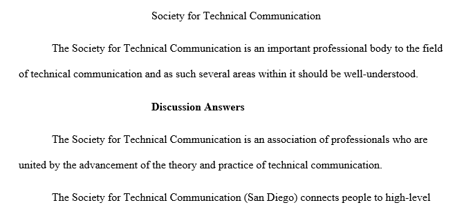 Society for Technical Communication Career Research
