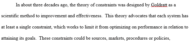 Theory of Constraints 