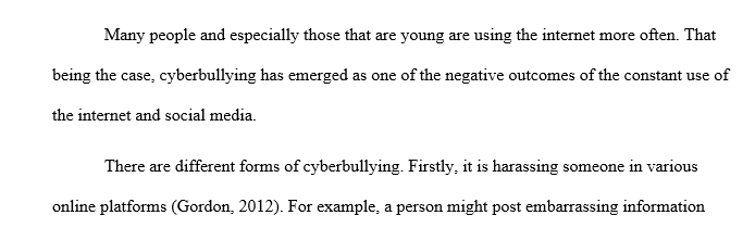Types of cyberbullying