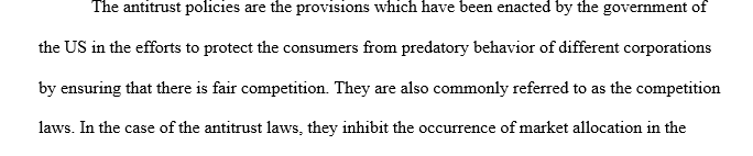 What is antitrust policy