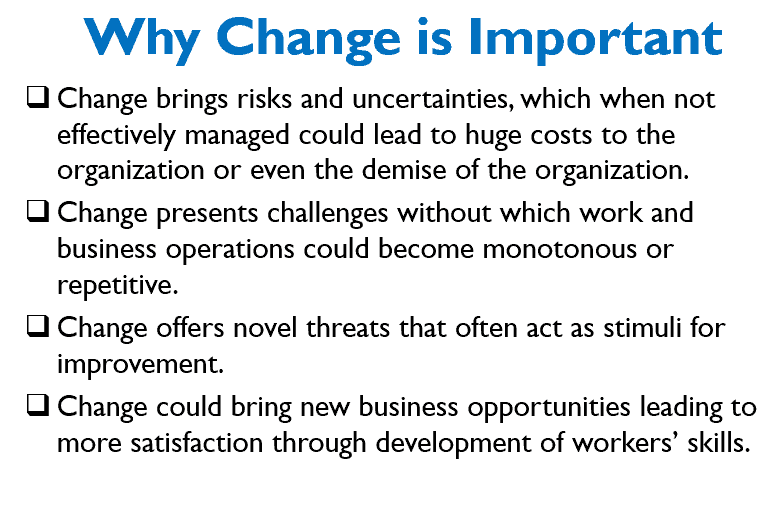 Why Change is Important