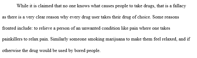 Why do people use illegal drugs