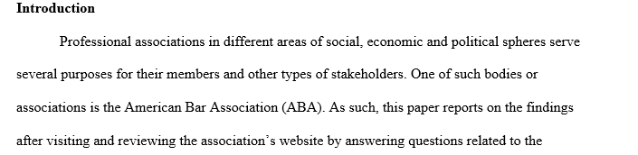 American Bar Association Web Site
