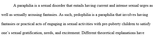 Causes of Potential Pedophilia