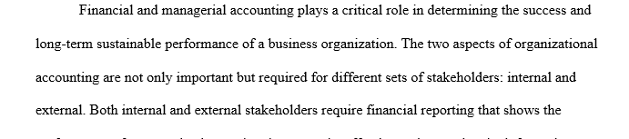 Compare and contrast financial and managerial accounting