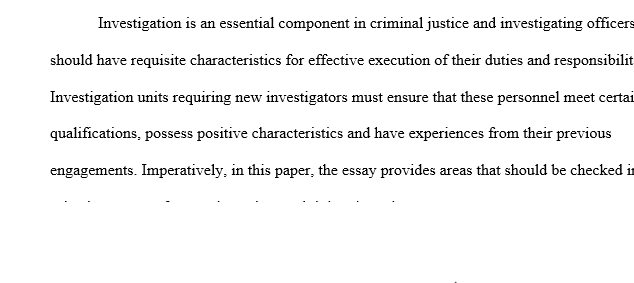 Criminal Investigation