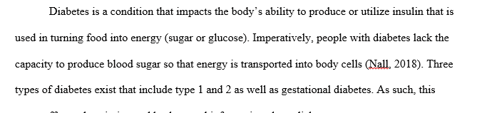 Description and background of Diabetes