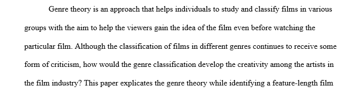 Genres and Genre Film