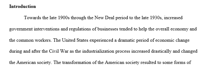 Industrialization and the Rise of a Regulated Economy