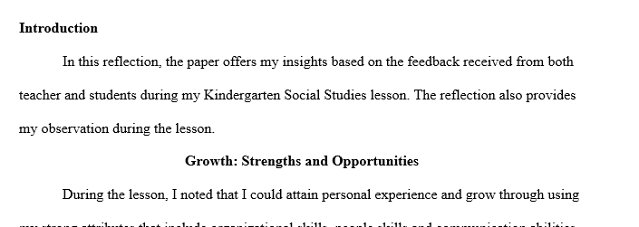 Kindergarten Social Studies lesson plans