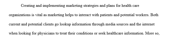 Marketing Procedure in Healthcare Organizations