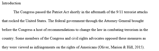 Objections held by civil rights advocates against the Patriot Act