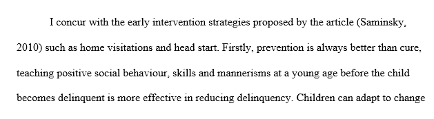 Preventing Juvenile Delinquency