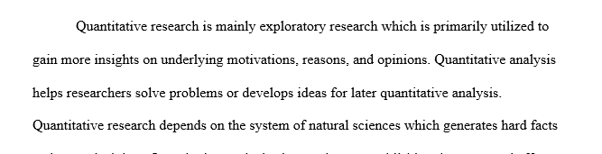 Qualitative and Quantitative Research