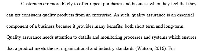 Quality Management in the Manufacturing and Service Industry