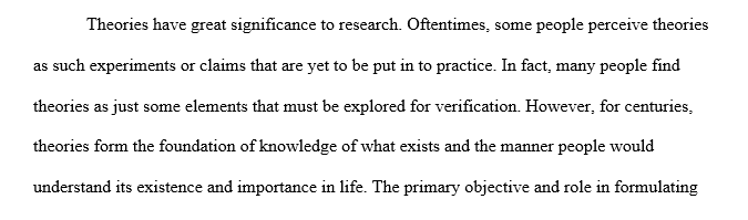 Role of Theory in Research