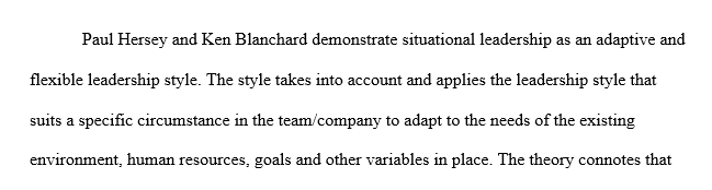 Situational Leadership Theory