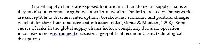 Supply Chain Risks