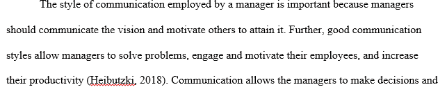 The impact of the manager’s communication style  
