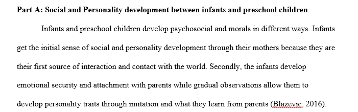 The social and personality development