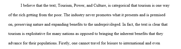 Tourism and Culture