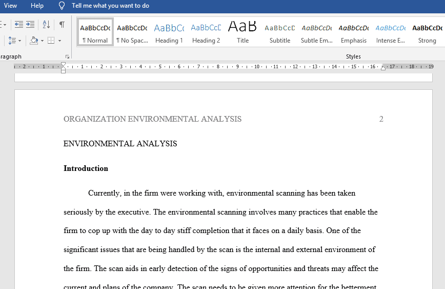 environmental scanning strategy