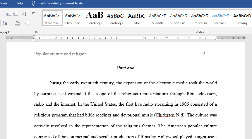 Discuss a specific that has (however loosely defined) religious significance for you