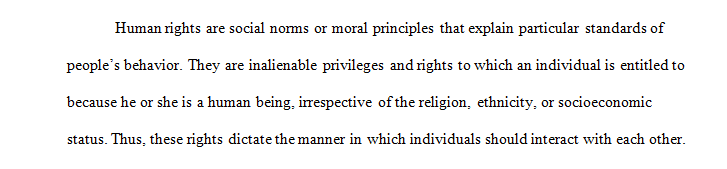The Human Rights Issue