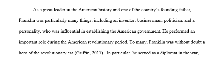 A biography of Benjamin Franklin
