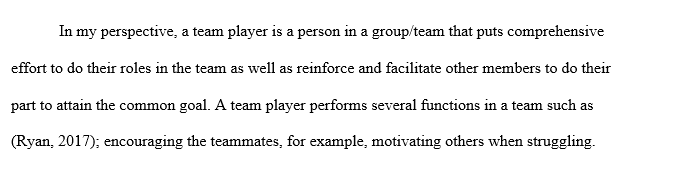 A team player