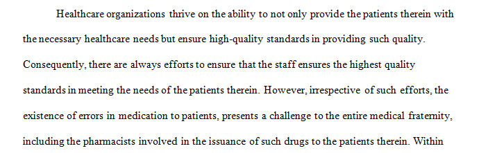 Addressing Medication Errors