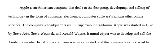 Analysis company apple's goods and service design
