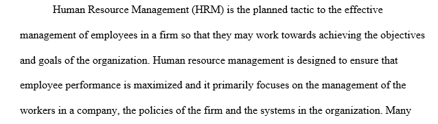 Analyze HRM functions