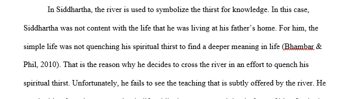 Analyzing the symbol of the river in Siddhartha