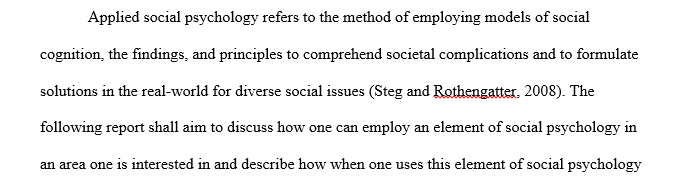 Applied social psychology