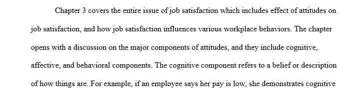 Attitudes and job satisfaction